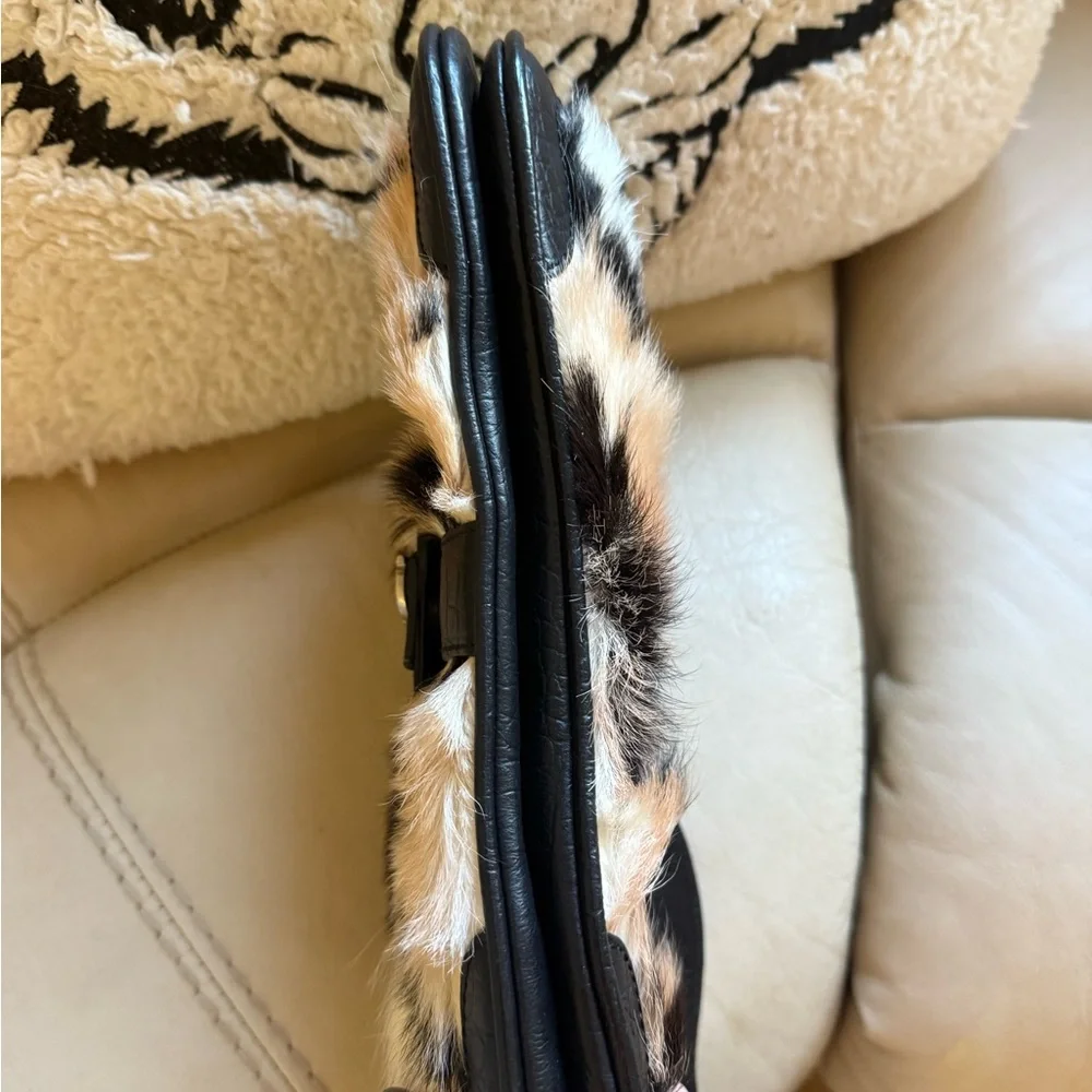 Versace Jeans Couture Faux Tiger Fur Shoulder Bag - Picture 5 of 16